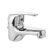 Miscelatore per lavabo con piletta automatica in ottone cromato Kant