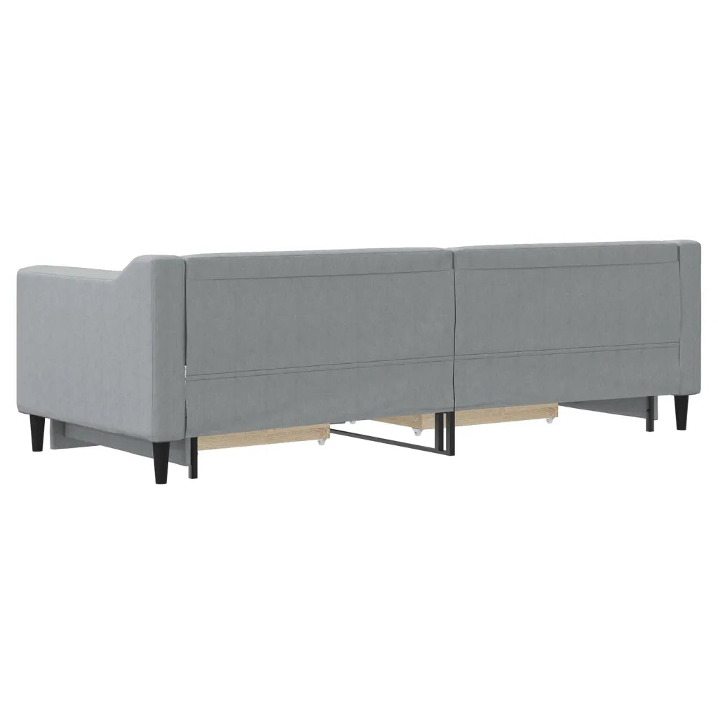 Divano letto | Sof¨¤ letto | Letto singolo Estraibile Cassetti Grigio Chiaro 80x200cm Tessuto
