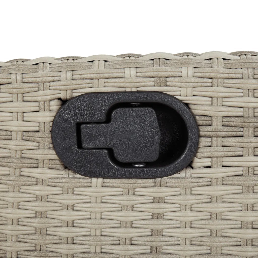 Set Pranzo da Giardino 9pz con Cuscini Grigio Chiaro Polyrattan 3213131