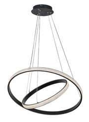 Lampadario Rabalux Grete LED 60W doppio anello Ø60 nero