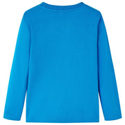 Maglietta da Bambino Maniche Lunghe Blu Cobalto 116 13301
