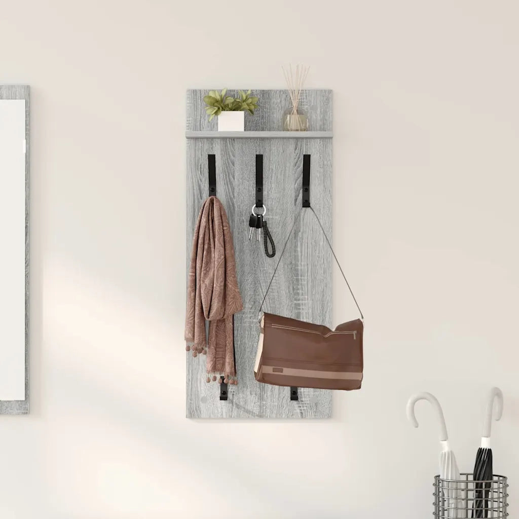 Appendiabiti a muro A parete Grigio Sonoma 40 x 10 x 90 cm 874456