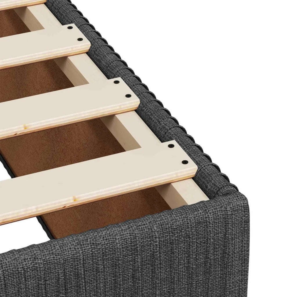 Letto box spring con materasso Grigio Scuro 120 x 200 cm 3452905