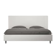 ityhome Letto matrimoniale king size con rete imbottito 190x190 similpelle bianco Goya