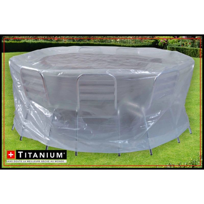 Copertura tavolo rotondo TITANIUMÂ® - ARGENTO