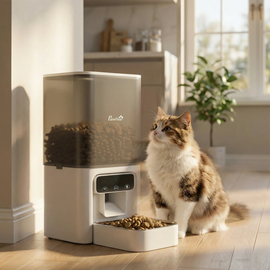 Distributore Automatico Cibo Gatti 4.5L ¨C Xylo ¨C con APP e Registratore Vocale