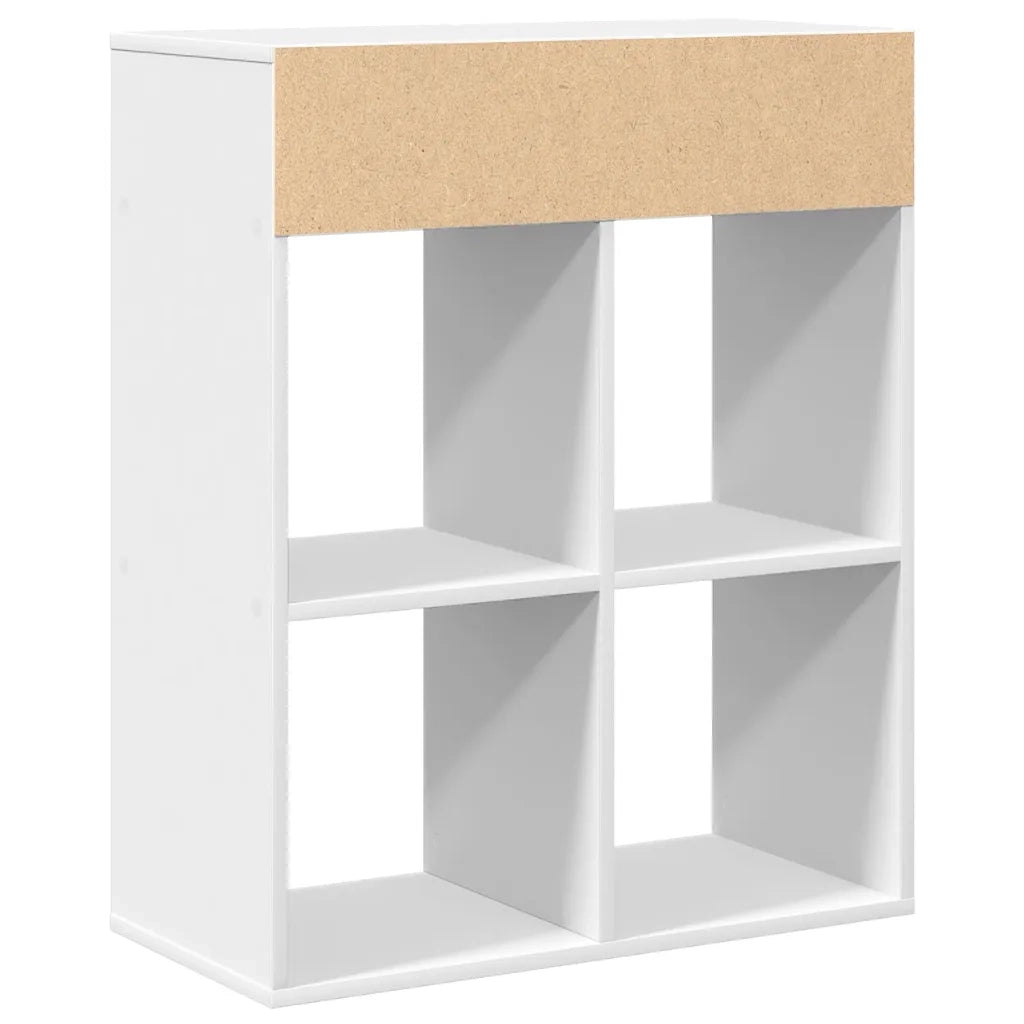 Libreria Bianca 66x31x80 cm in Legno Multistrato 860292