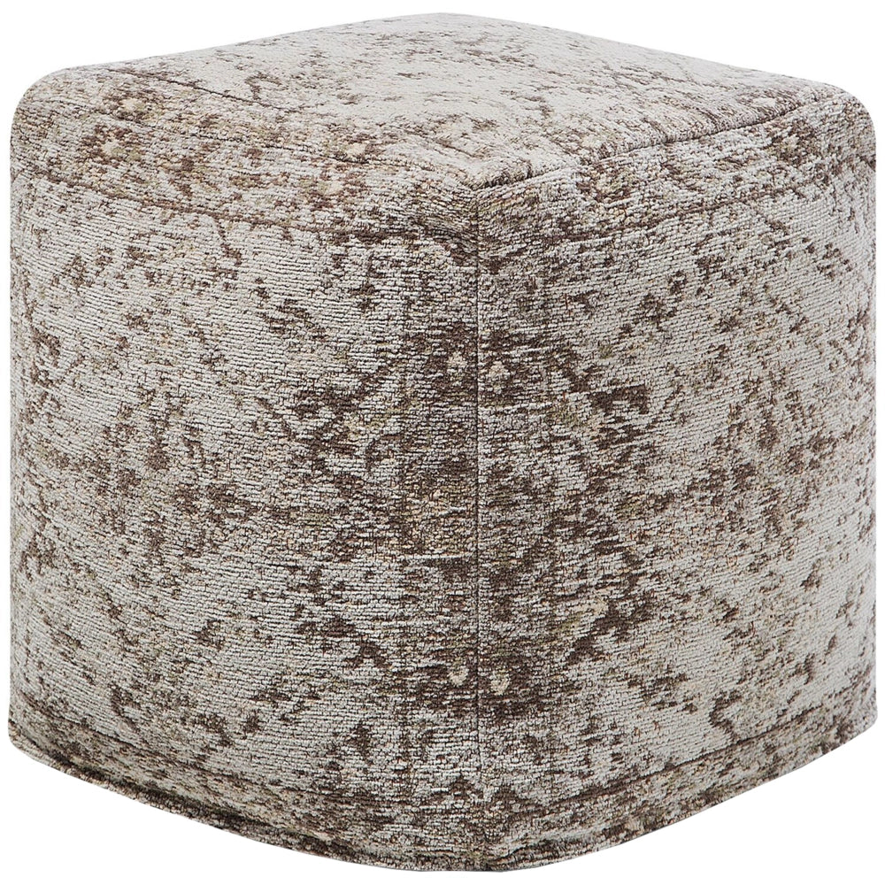 Pouf in cotone marrone modello decorativo Boho rustico soggiorno