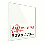 629 x 473 x 4 mm - Vetro per stufa a legna - vetro camino di ricambio - vetro per caminetto resistente al fuoco - France Vitre