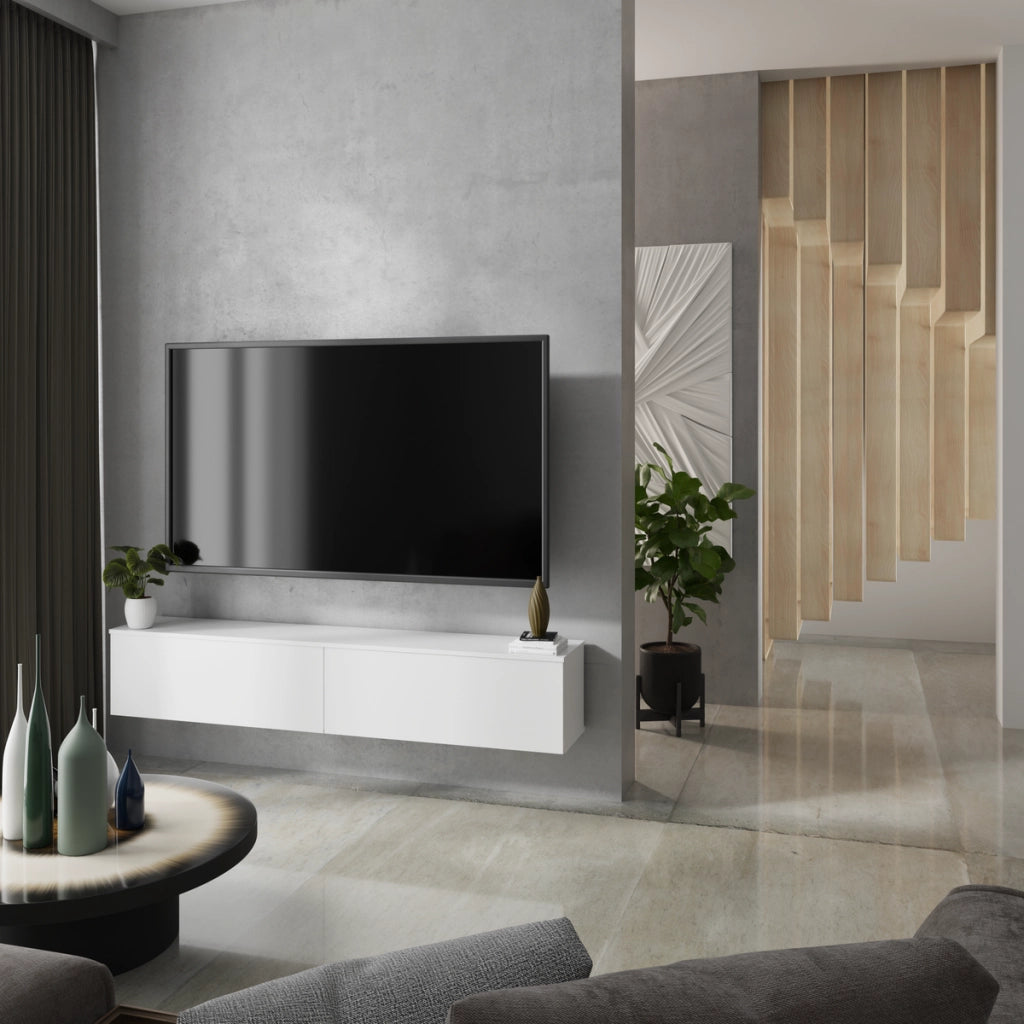 Mobile TV Sospeso Nicole 80 cm Bianco