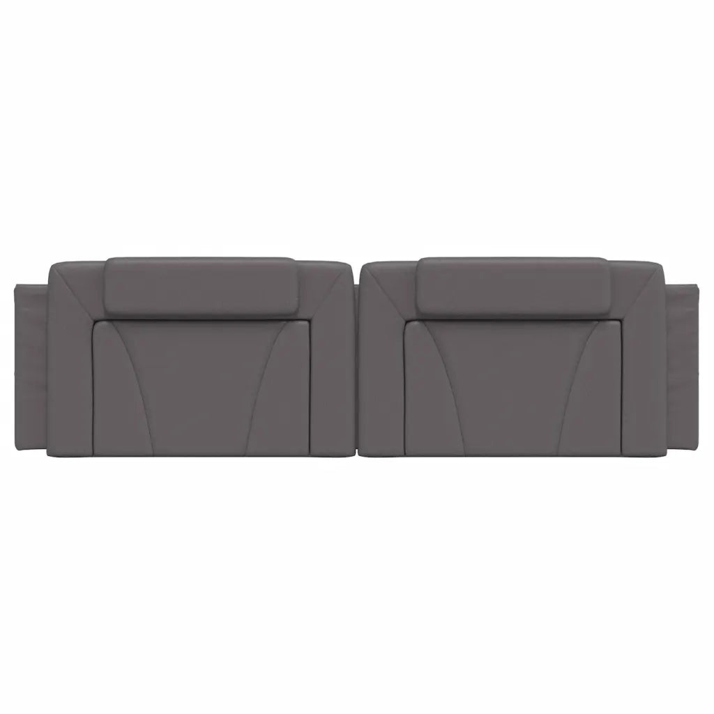 Cuscino Testiera Viana Grigio 180 cm in Similpelle 374807