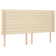 Testiera | Testata ad Orecchio Crema 183x16x118/128 cm in Tessuto