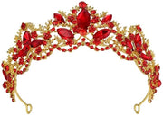 Accessorio per capelli a forma di corona realizzata con cristalli - 5,6 cm di altezza