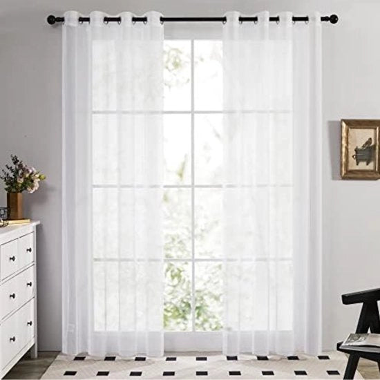 Vetrata a tenda - Vetrati - 140x245cm/Bianco - 2 pezzi