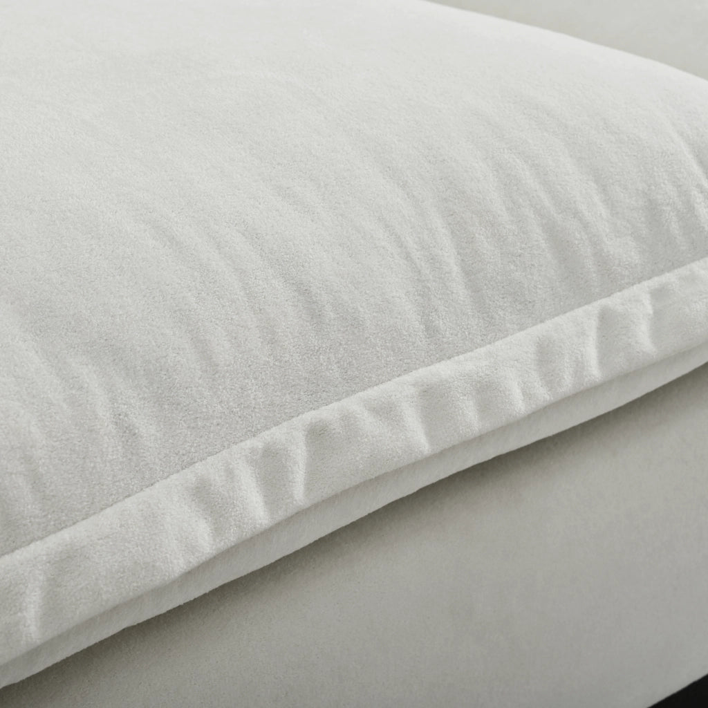 Divano Modulare Angolare con Contenitore e Cuscini ¨C MINIMAL ¨C Chenille Beige