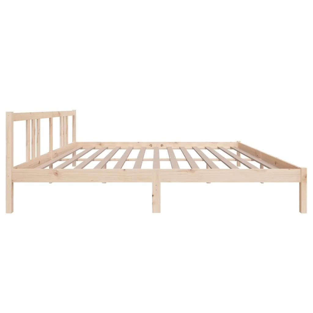 Letto matrimoniale | Letto per adulti | Giroletto senza Materasso in Legno Massello 200x200 cm