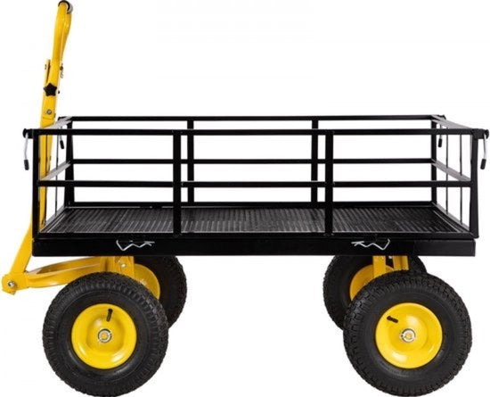 Carrello da Giardino Ripiegabile - 112x75x27cm - Per Giardino e Spiaggia Massimo 635kg