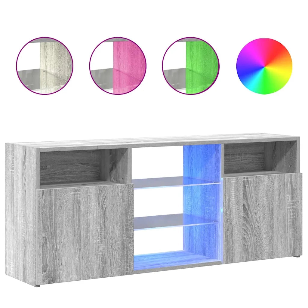 Mobile Porta TV con Luci LED-Mobile per TV-Credenza TV Grigio Sonoma 120x30x50 cm