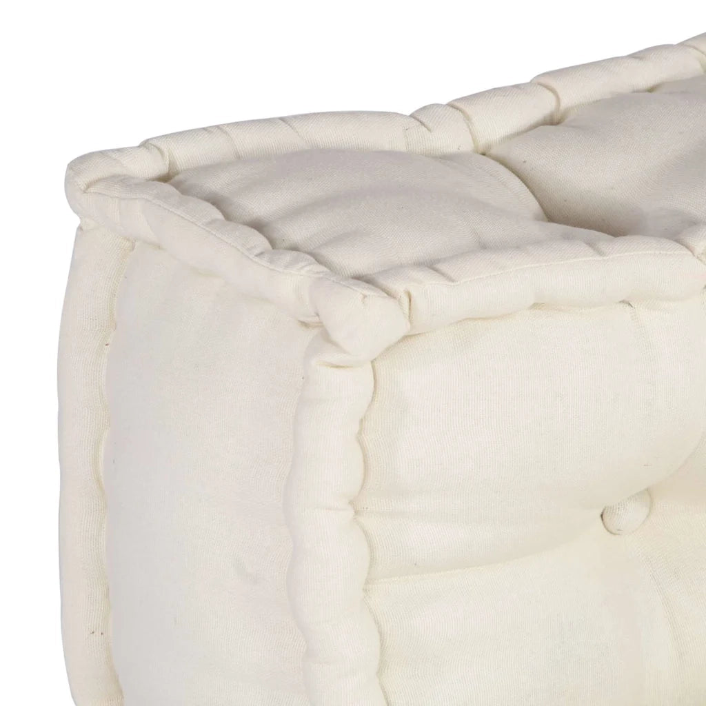 vidaXL Cuscino per Divano Pallet 2 pcs Crema Tessuto