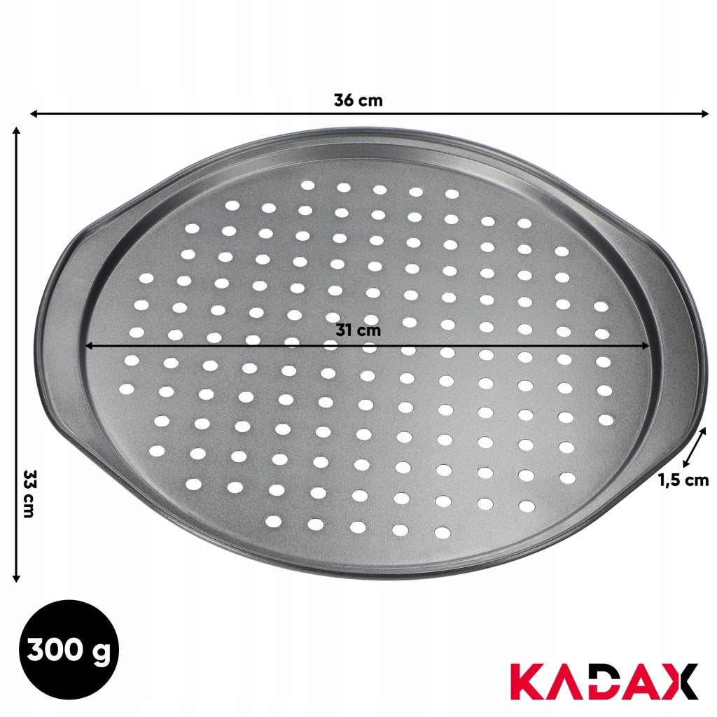 Teglia rotonda per pizza KADAX da 31 cm, forata