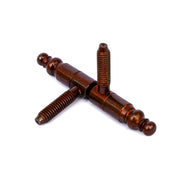 Cerniere tornite "Anuba" con testina - Ã˜ 16 mm. - bronzato - 2 pz.