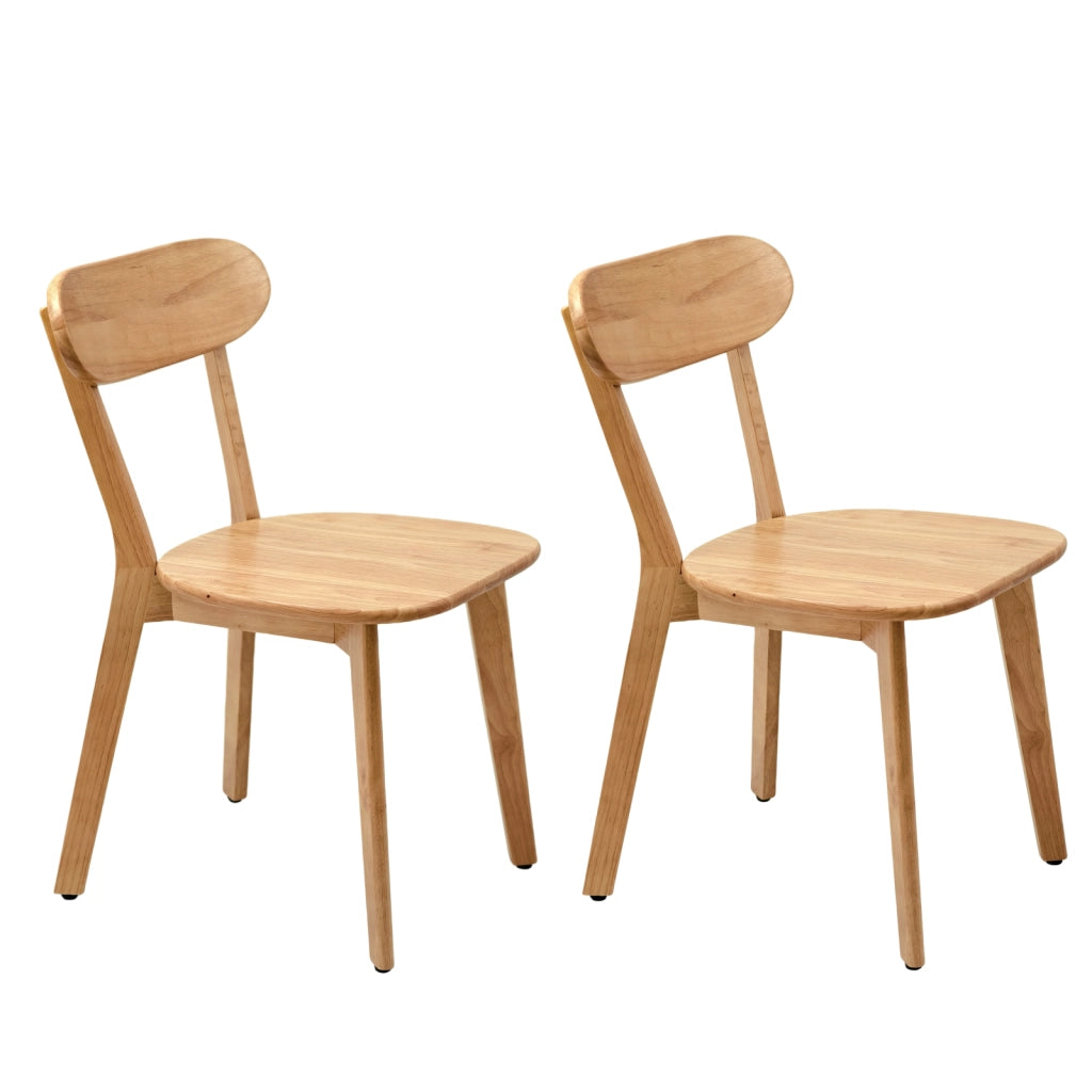 SEDIA da pranzo Set da 2 pezzi in legno massello colore legno