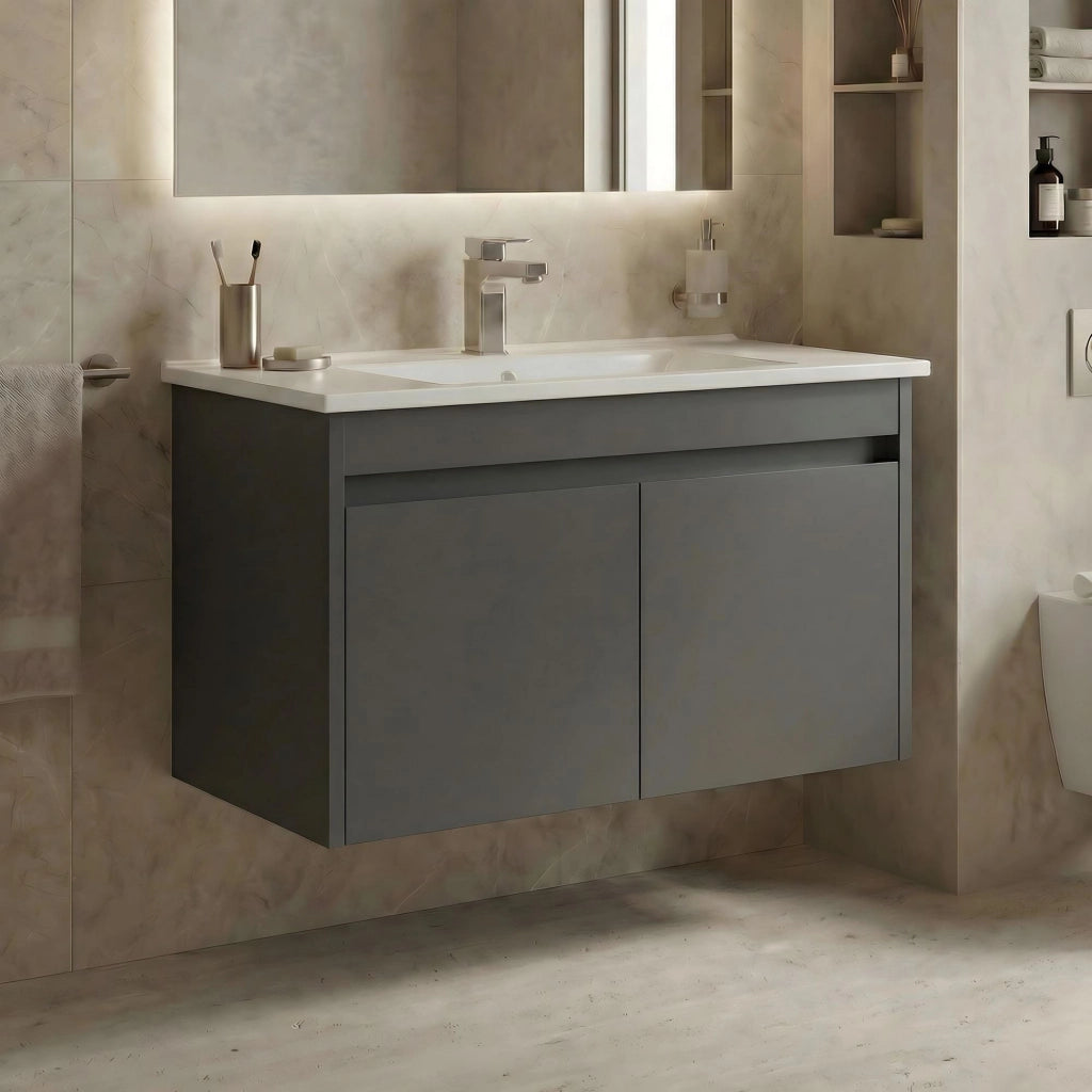 Mobile lavabo "Arno 85" - 85 x 45 x 52 cm - Grigio