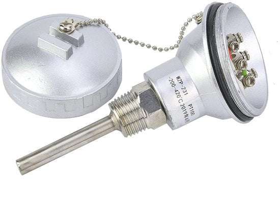 Sensore di Temperatura a 1/2 pollice con Cavo in Acciaio Inox - Installazione Facile - Elevate Prestazioni - Duraturo - Resistente all'Ossidazione/Corrosione - Termometro a Cavo