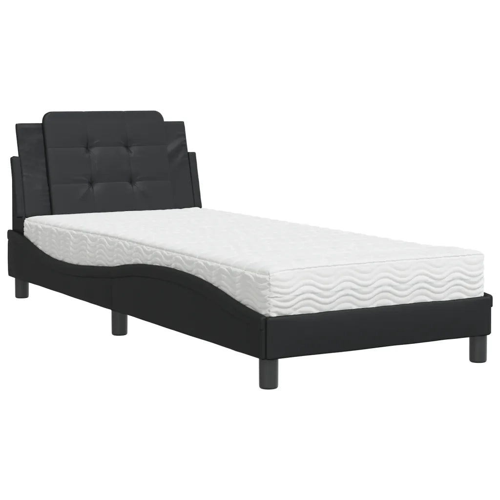 Giroletto senza Materasso Zadar Nero 90x200 cm in Similpelle