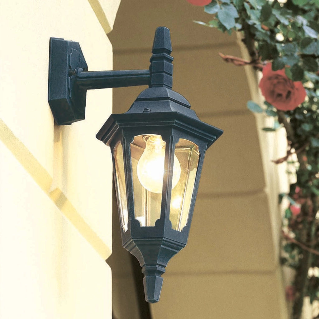 Applique da parete esterna nera E27 60W Parish Mini Elstead