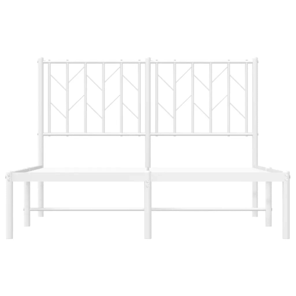 Giroletto con Testiera in Metallo Bianco 120x200 cm 374484
