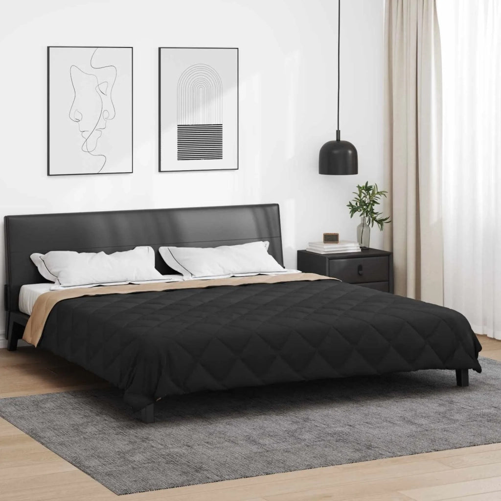 Piumone Completo Annuale Nero e Talpa 200 x 200 cm Microfibra 42025611