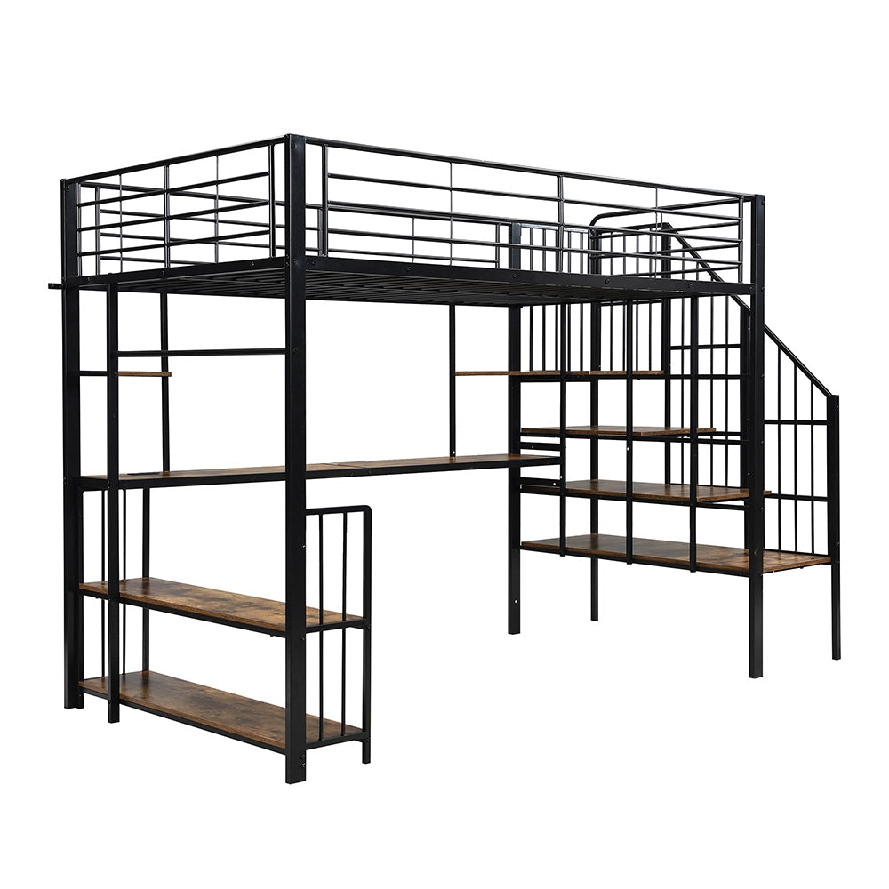 Letto a castello - Xylo - 120x200 cm ferro nero con USB