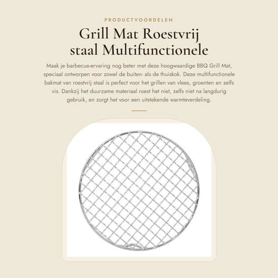 Matte per Griglia in Acciaio Inossidabile - Diametro 18 cm