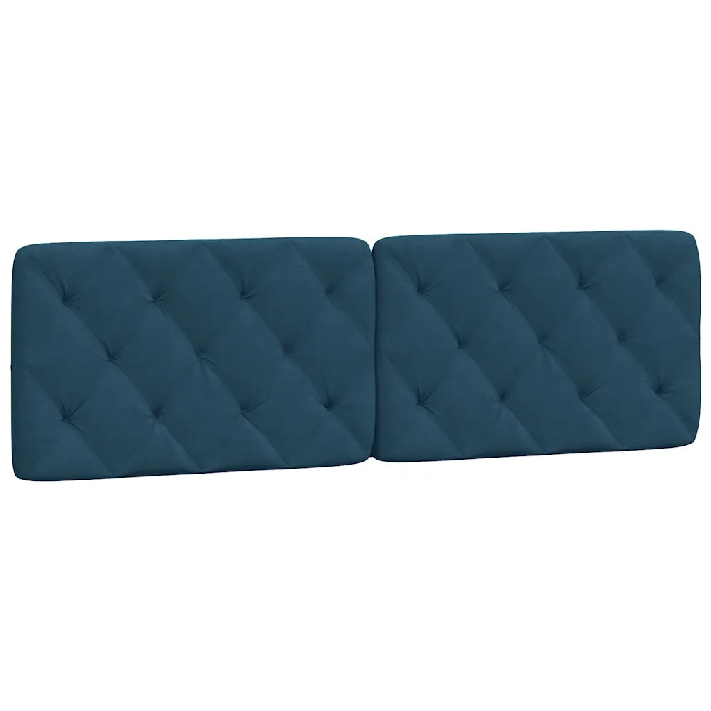 Cuscino Testiera Blu 160 cm in Velluto 374737