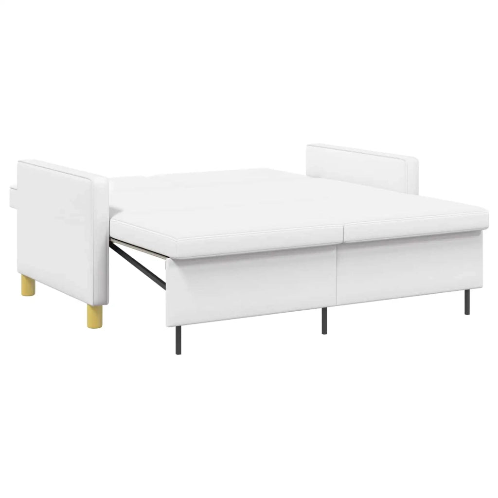 Divano Letto Estraibile Bianco Tessuto 42033349