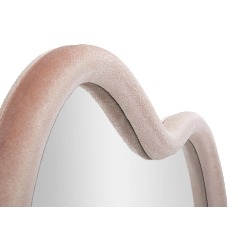 Specchio Da Muro Cloud Velluto Rosa cm 90x4x60