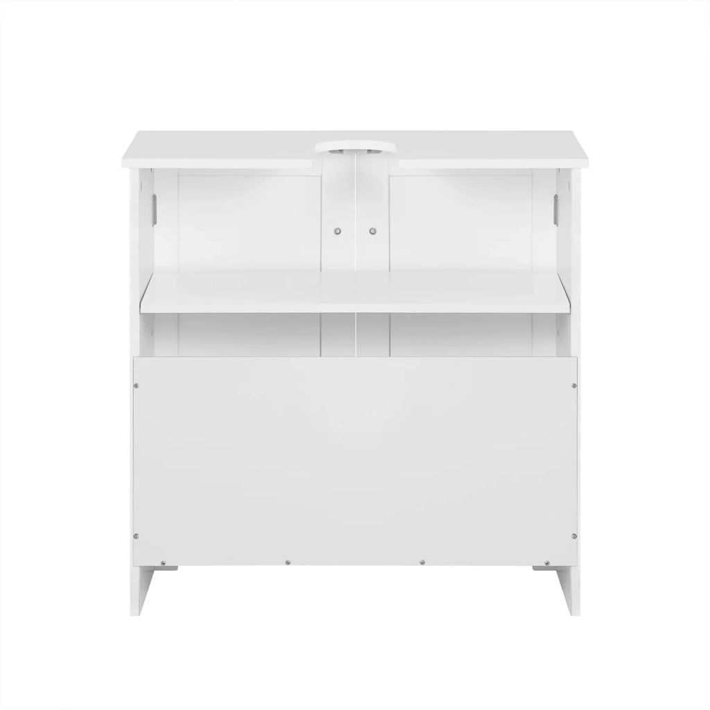 Mobile sottolavabo per Bagno con 2 Ante mobili bagno L60*P30*A60 cm Bianco BZR18-W