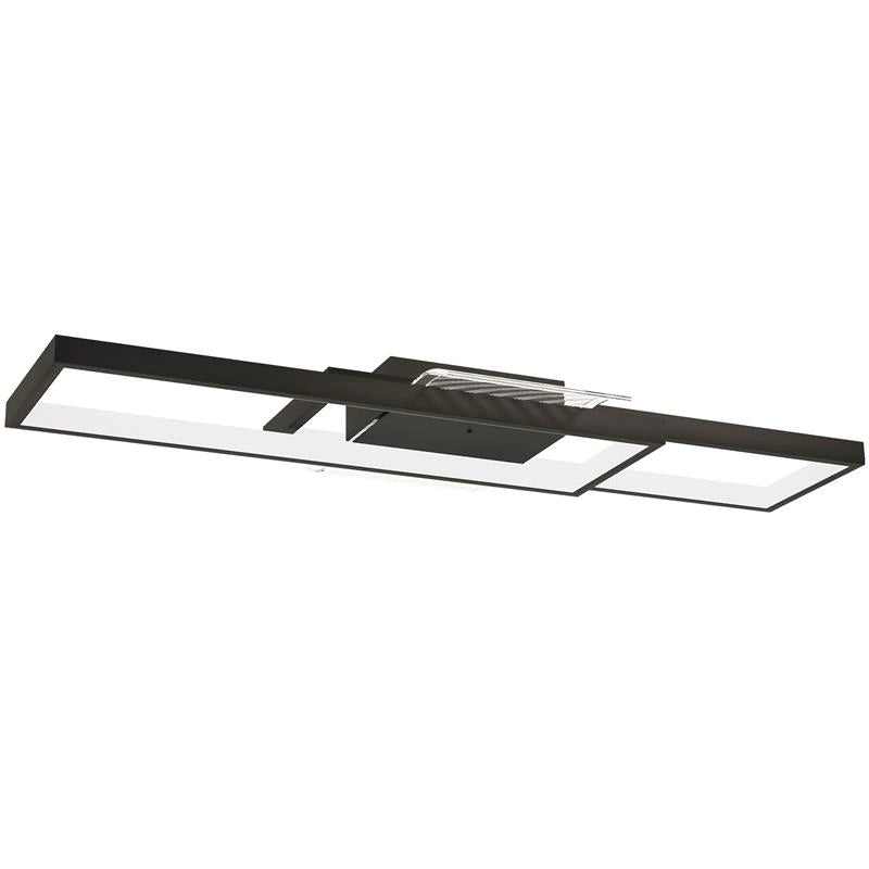 LAMPADA LED A SOFFITTO DIMMERABILE 3000-6000K CON TELECOMANDO E INTERRUTTORE, 70X30 CM, NERO