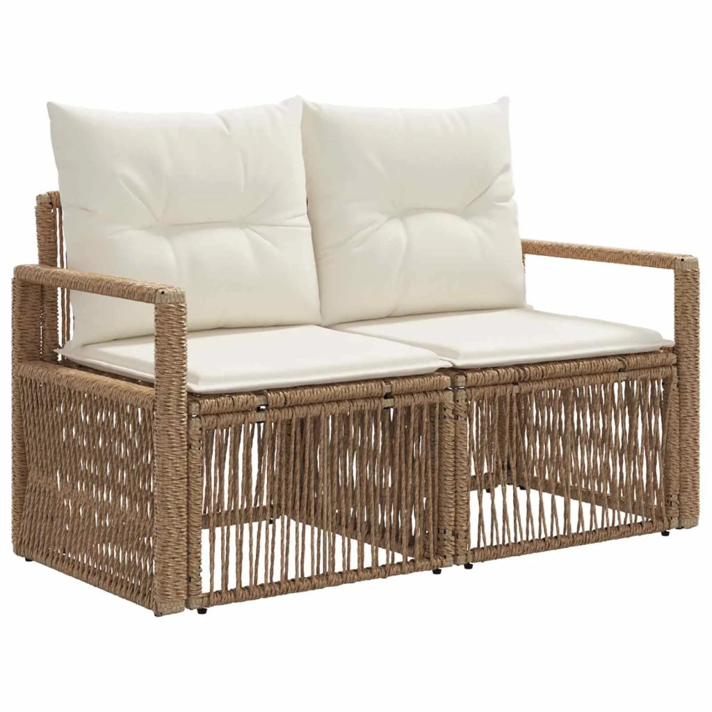 Set Divano da Giardino 9 pz Beige polyrattan 3435660