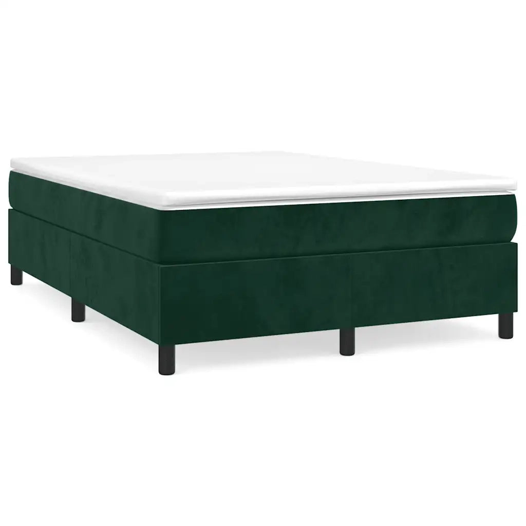 Struttura Letto a Rete a Molle Verde Scuro 140x200 cm in Velluto 3121123