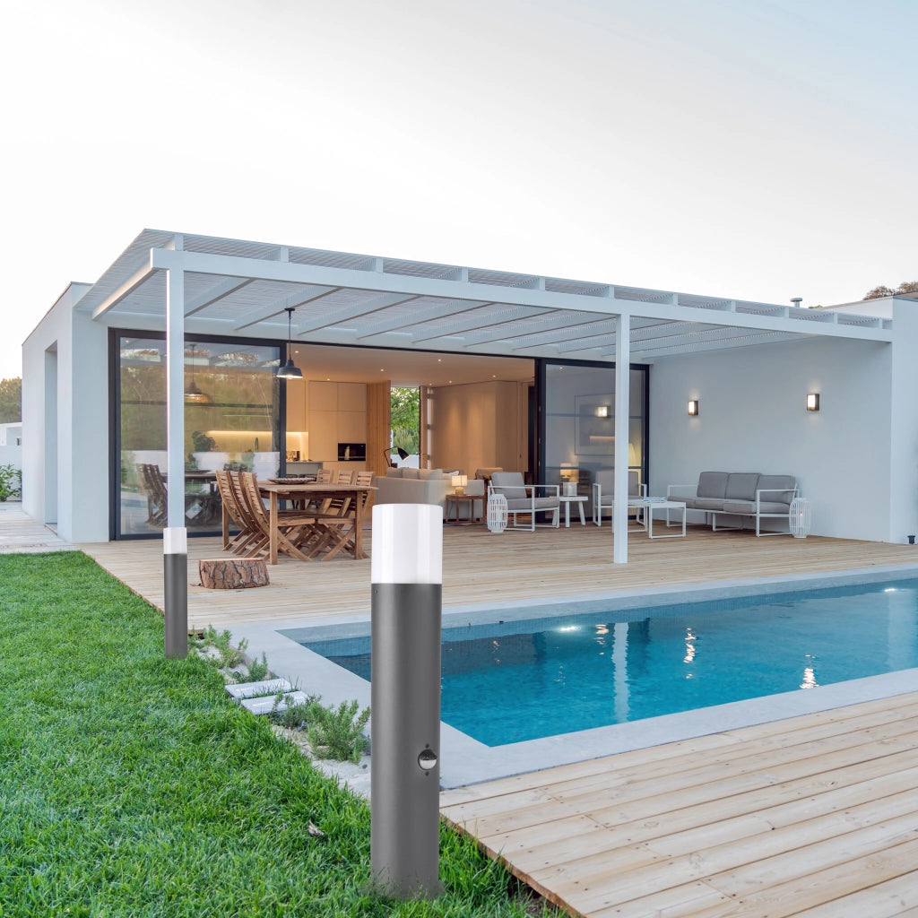 Lampada da giardino grafite con sensori DALLAS Polux