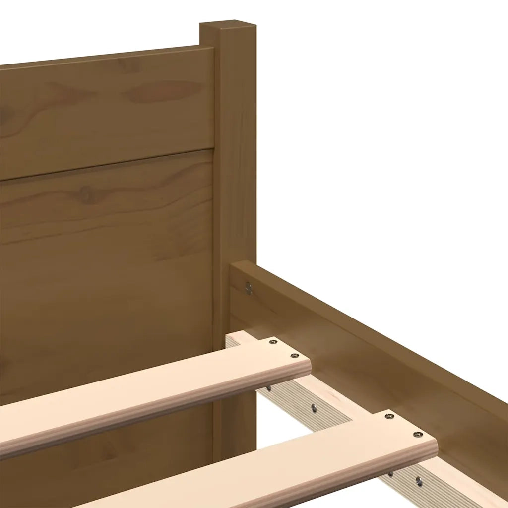 Letto singolo | Letto per adulti | Giroletto senza Materaso Ambra in Legno Massello 75x190 cm