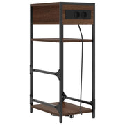 Comodino | Armadio da Notte | Mobiletto da notte Rovere Marrone 40 x 27 x 76 cm