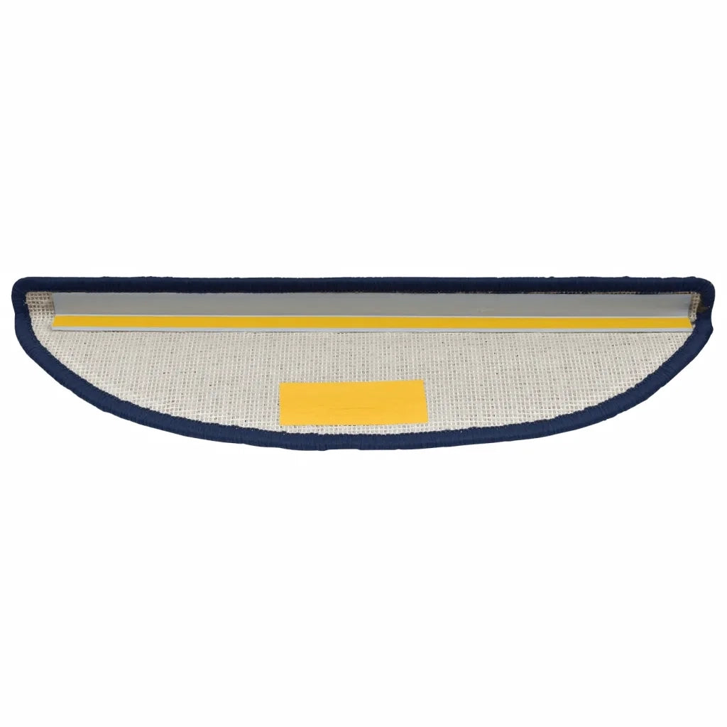 Tappetini per scale 15 pz | Gradini per Scale 56x17x3 cm blu semicircolari