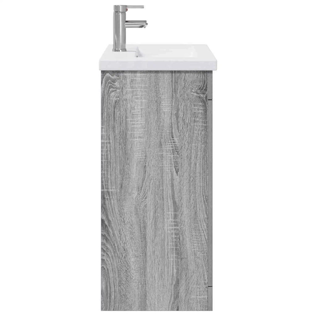 Set di mobili per il bagno Sonoma grigio 81 x 40 x 84,5 cm 3404363