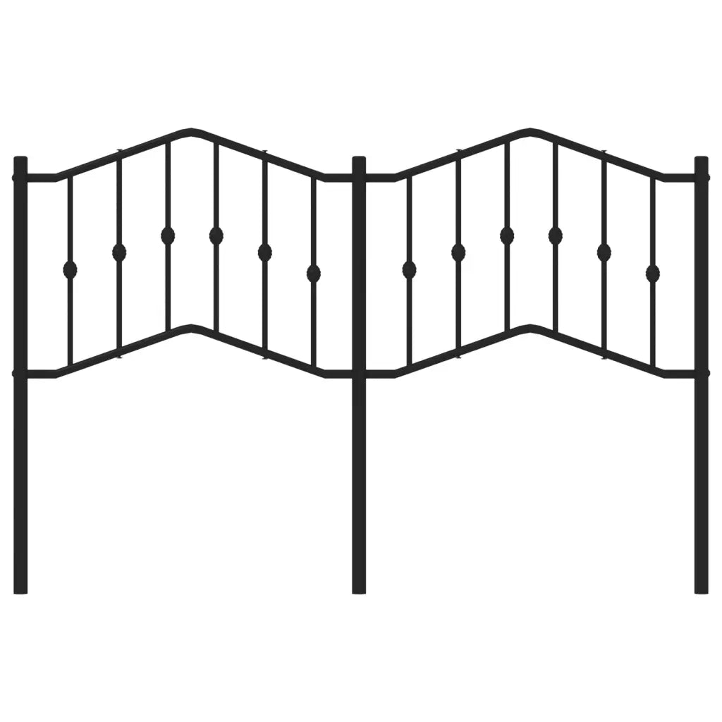 Testiera di Ricambio in Metallo Nero 140 cm 373822