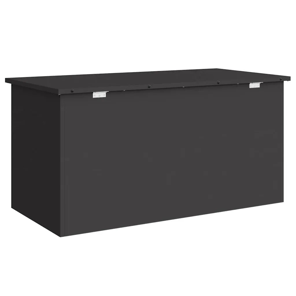 Scatola di Stoccaggio Esterno Nero 100 x 50,5 x 50 cm Acciaio 874560