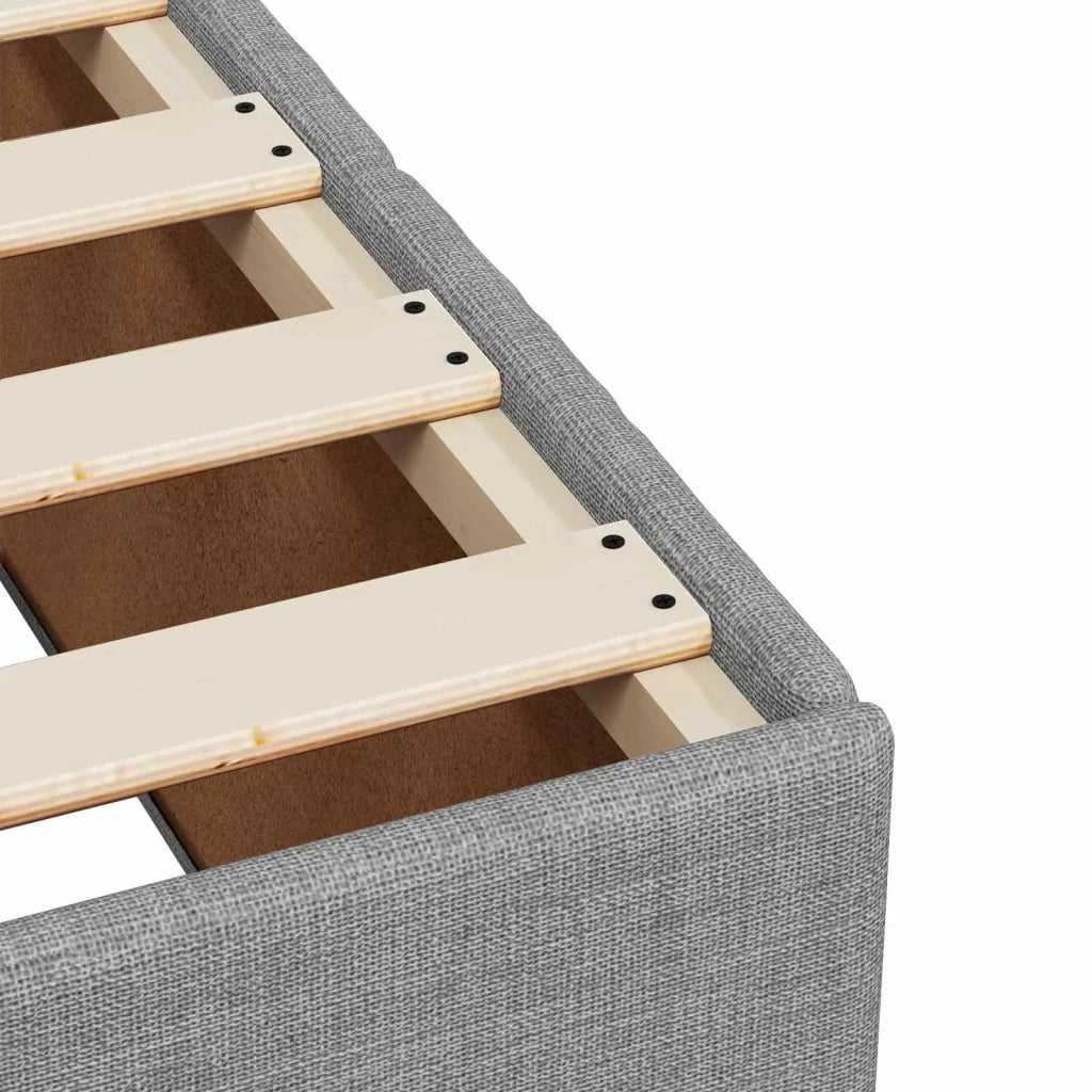Letto box spring con materasso Grigio Chiaro 200 x 200 cm 3451283