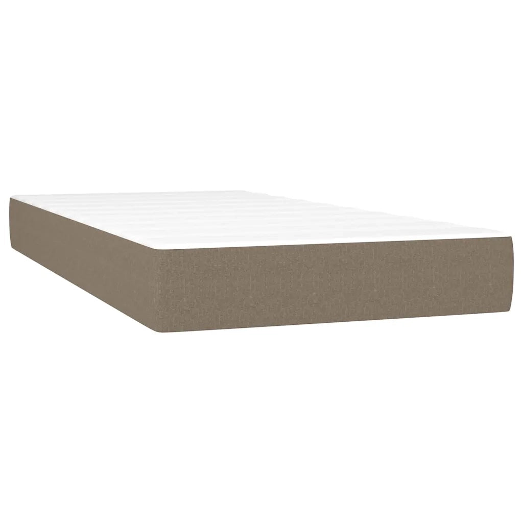 Giroletto a Molle con Materasso Tortora 120x190 cm in Tessuto 3270394